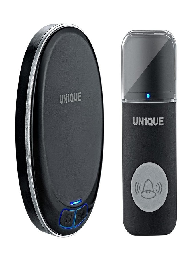 UN1QUE Wireless Door Bell for Home - Small Calling Bell for Office, 1000ft Long Range with 36 Chimes, 100dB Louder Volume, 4 Level Volume, LED Light, Info Board Design, IP44 Waterproof - Image 1